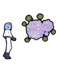 POKEMON TEAM ROCKET JAMES AND WEEZING ENAMEL PIN SET