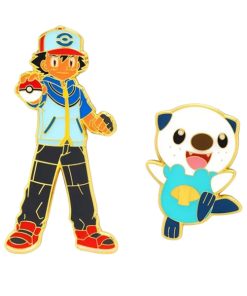 Pokemon Ash y Oshawott Pin Set