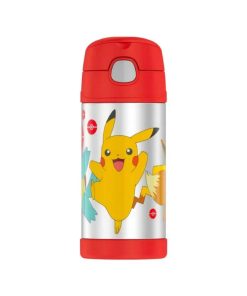 Pokemon Thermos Botella De Acero Rojo Eevee