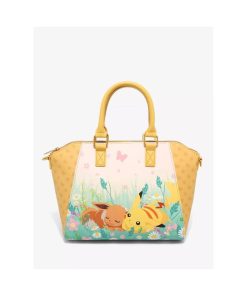 Pokemon Loungefly Eevee Y Pikachu Satchel Bag