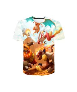 Pokemon Polo Tipo Fuego Edicion Talla M
